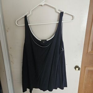 Amisu Dark Blue Tank Top